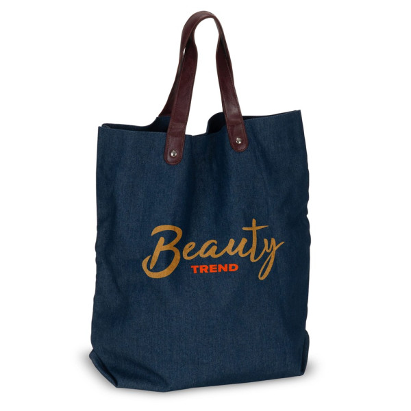 Boodschappentas canvas Denim 310g/m² 42x13x43cm